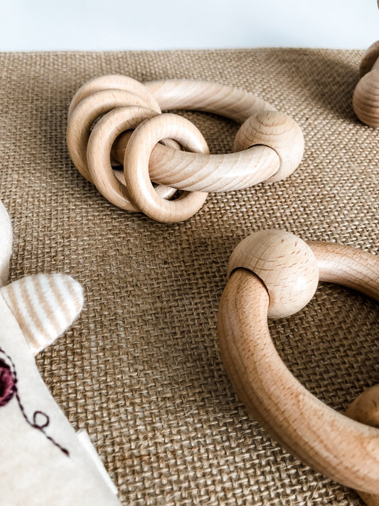 The Wooden Teether Ring & Rattle image 0